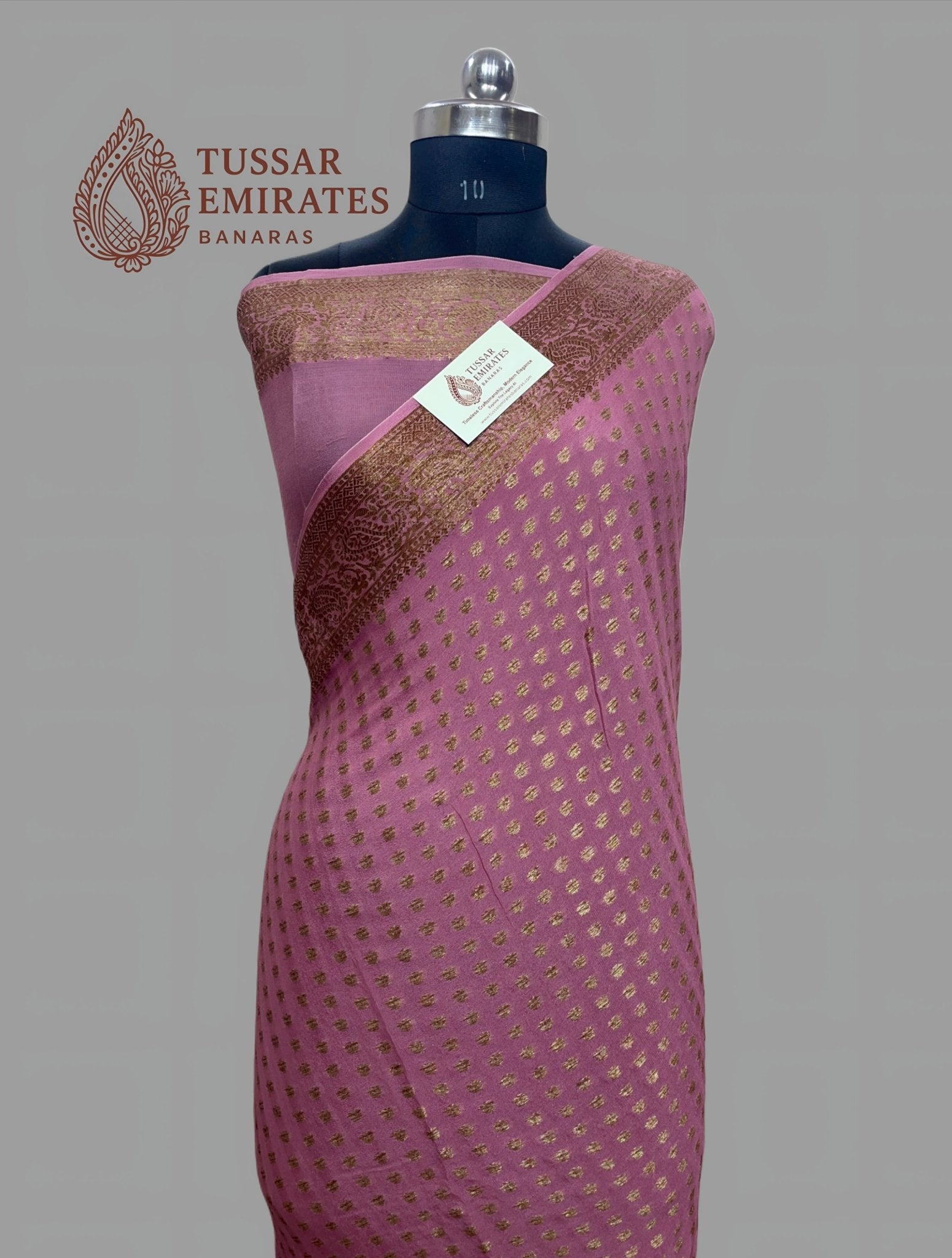 Pure Khaddi Chiffon Banarasi Saree - Tussar Emirates