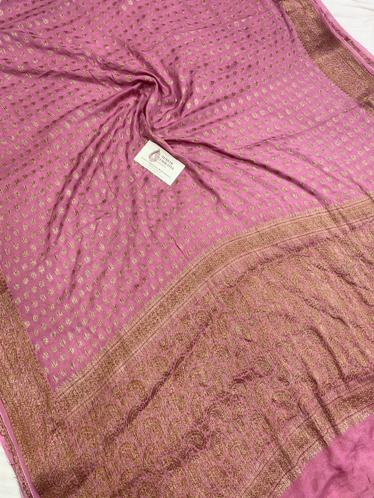 Pure Khaddi Chiffon Banarasi Saree - Tussar Emirates