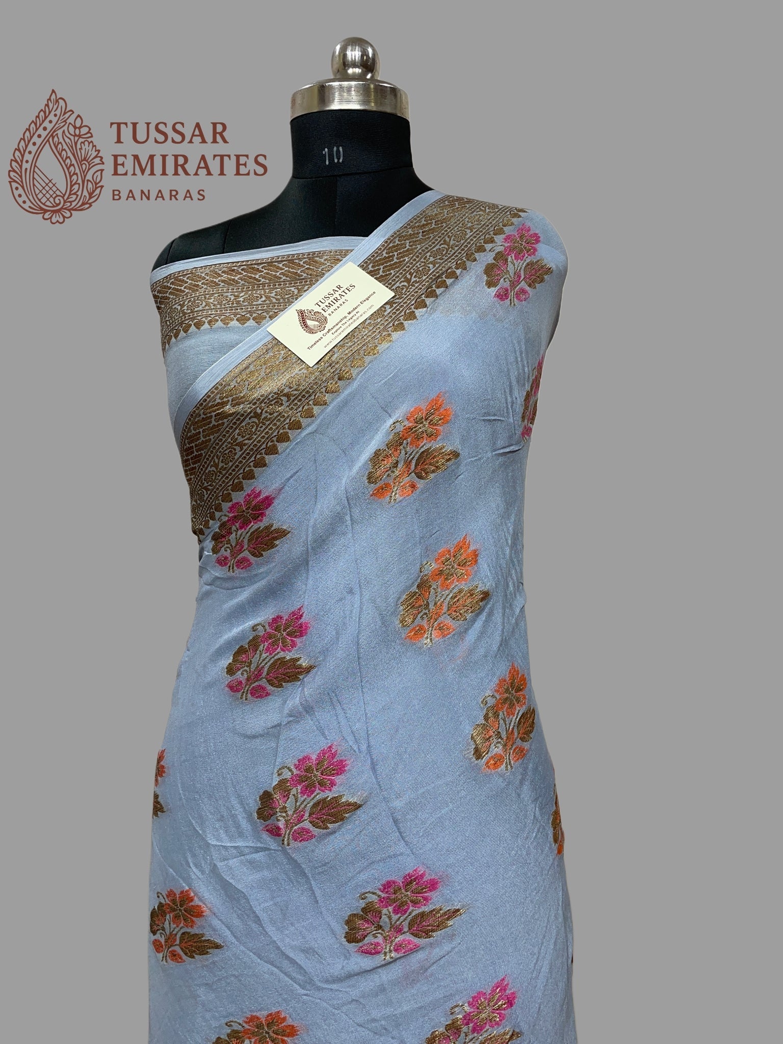Pure Khaddi Chiffon Banarasi Saree - Tussar Emirates