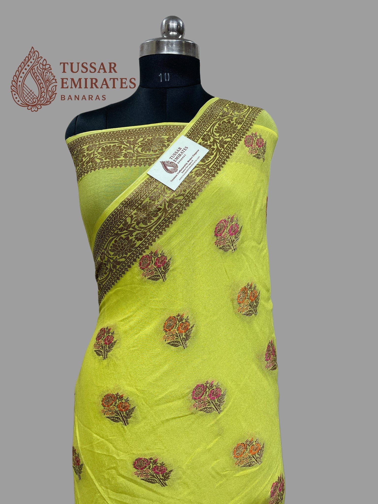 Pure Khaddi Chiffon Banarasi Saree - Tussar Emirates