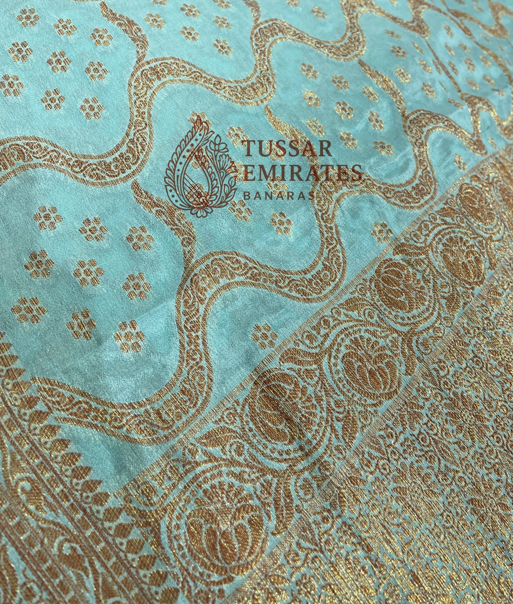 Pure Khaddi Chiffon Banarasi Saree - Tussar Emirates