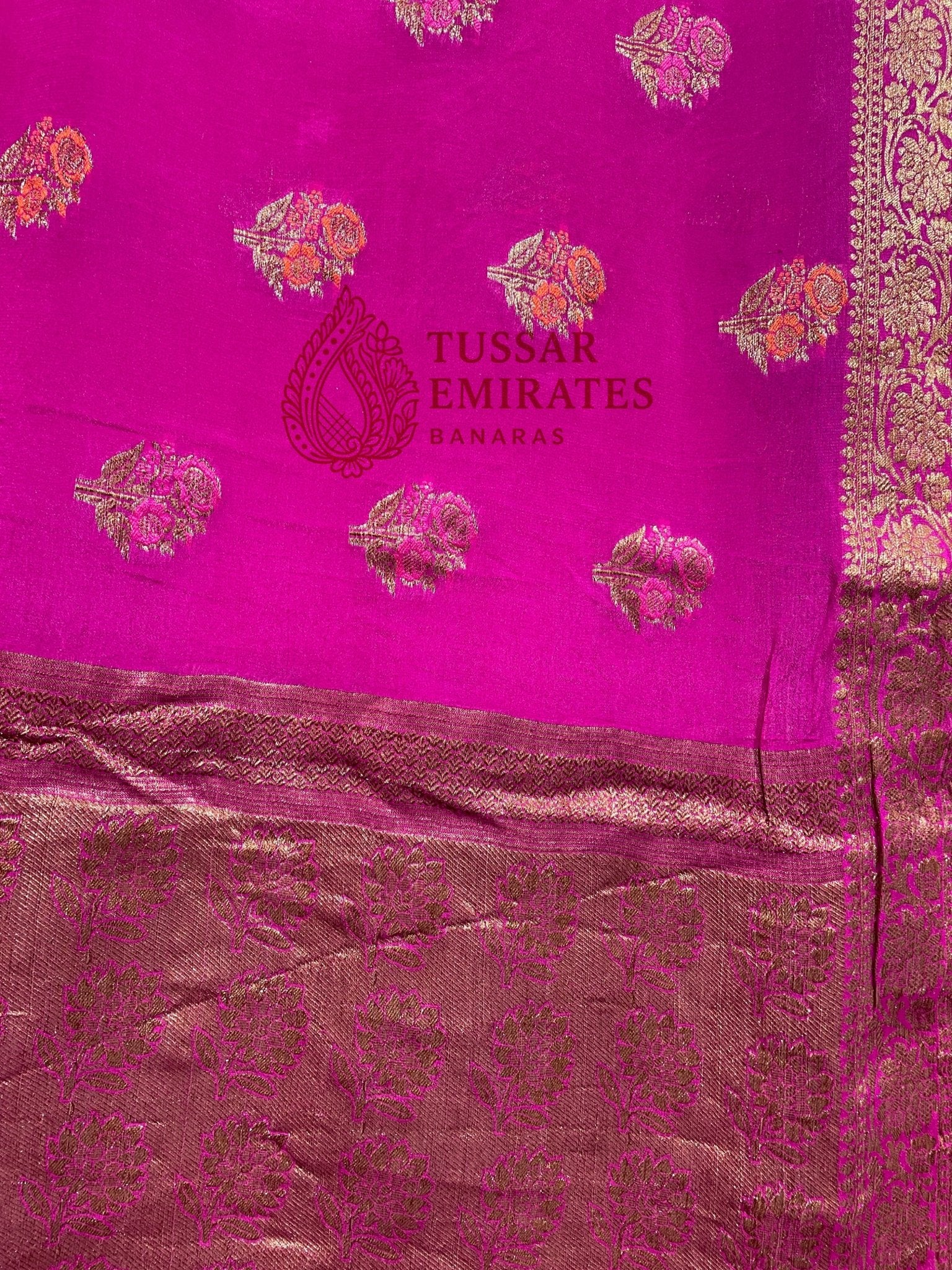 Pure Khaddi Chiffon Banarasi Saree - Tussar Emirates
