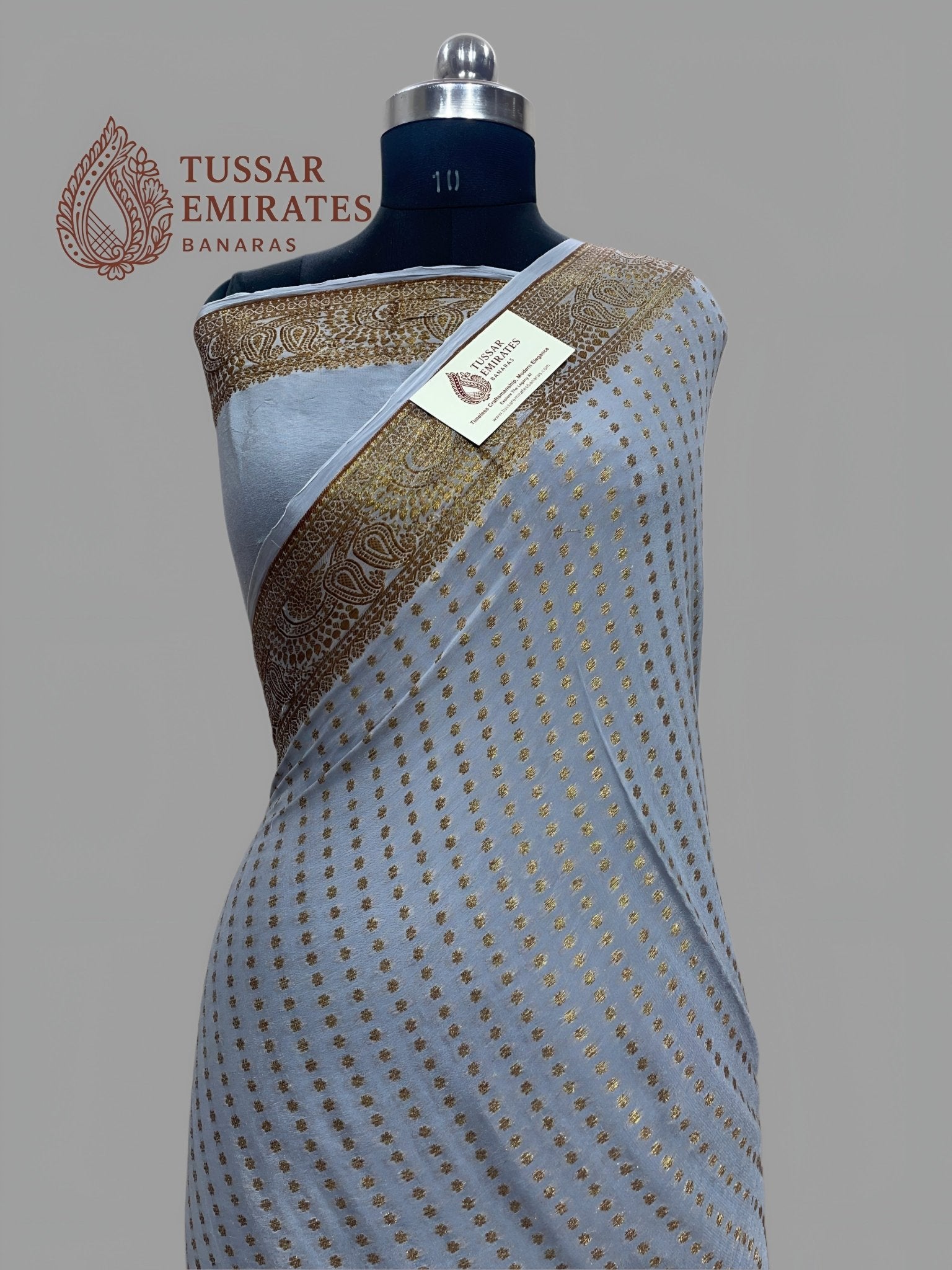 Pure Khaddi Chiffon Banarasi Saree - Tussar Emirates