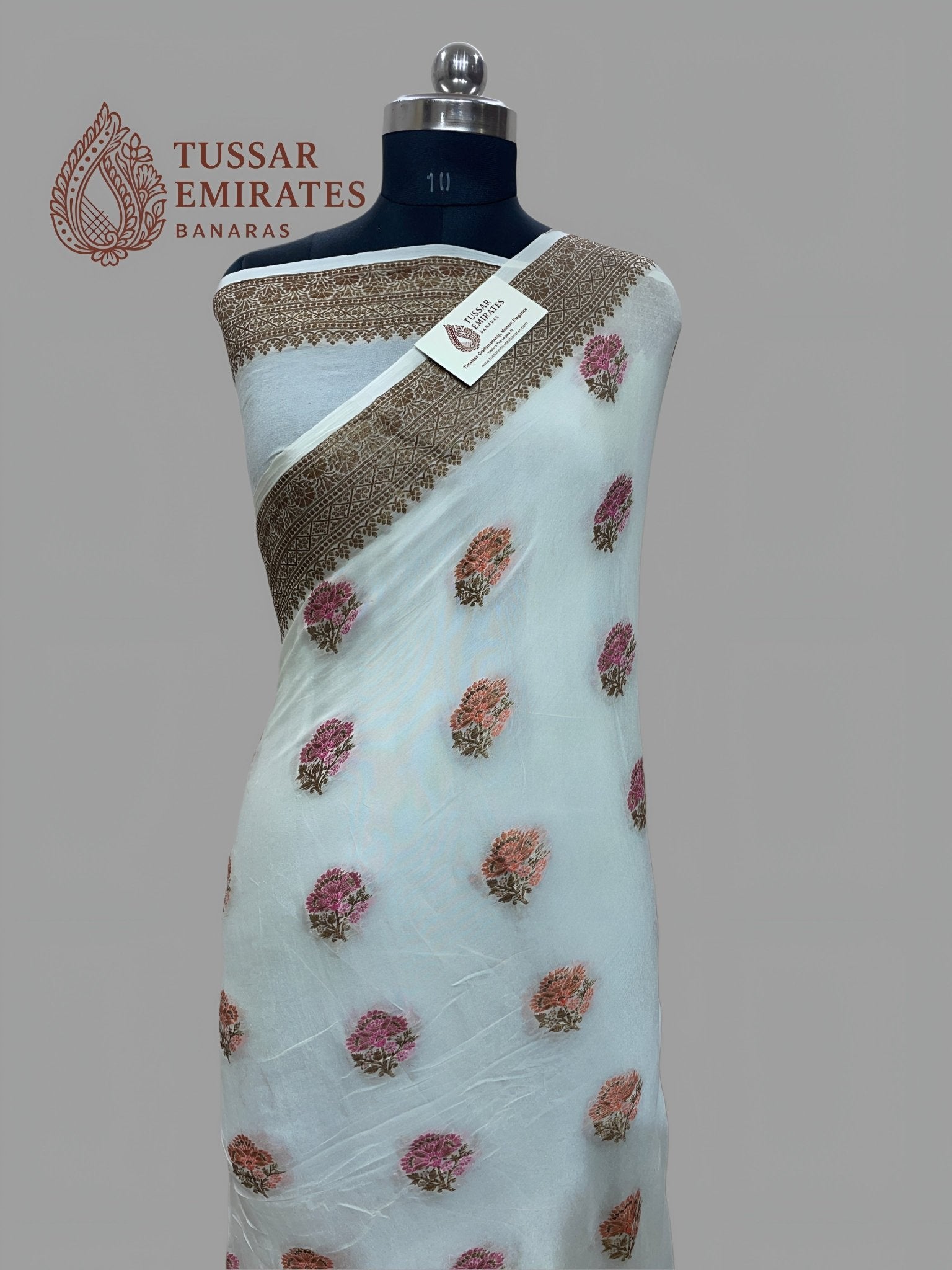 Pure Khaddi Chiffon Banarasi Saree - Tussar Emirates