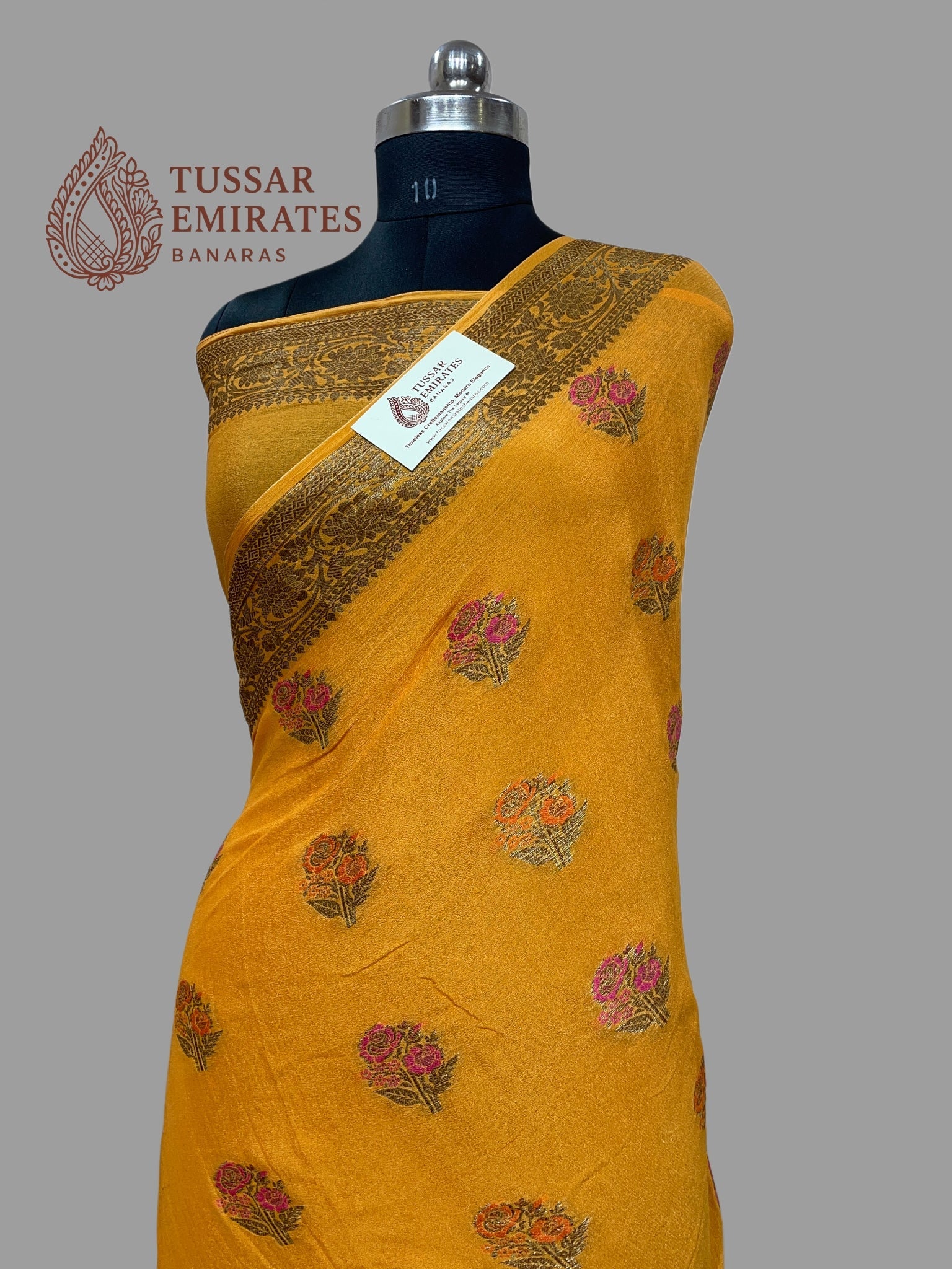 Pure Khaddi Chiffon Banarasi Saree - Tussar Emirates