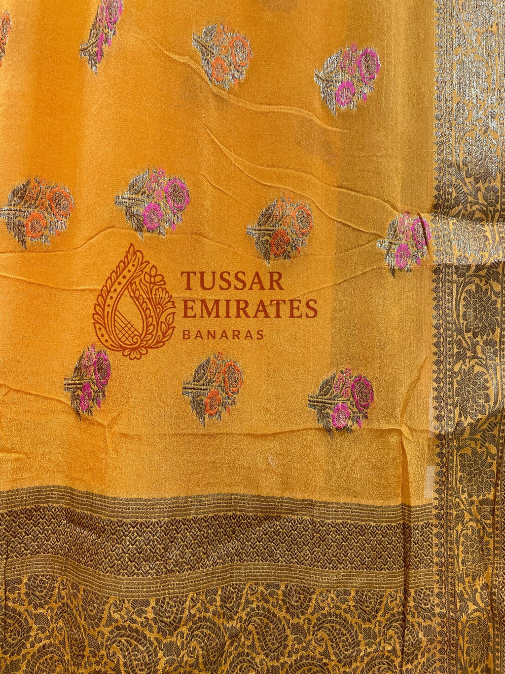 Pure Khaddi Chiffon Banarasi Saree - Tussar Emirates