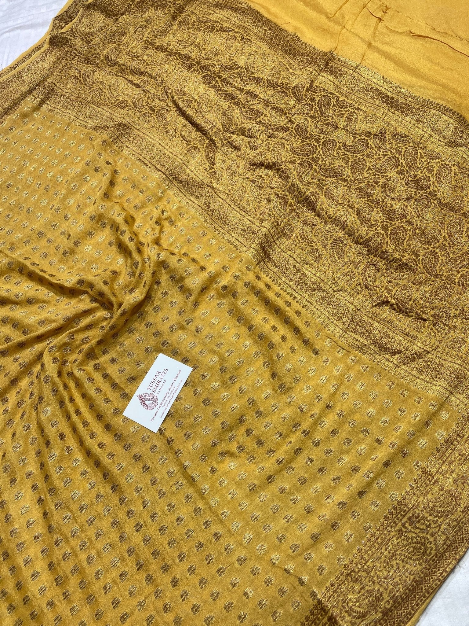 Pure Khaddi Chiffon Banarasi Saree - Tussar Emirates