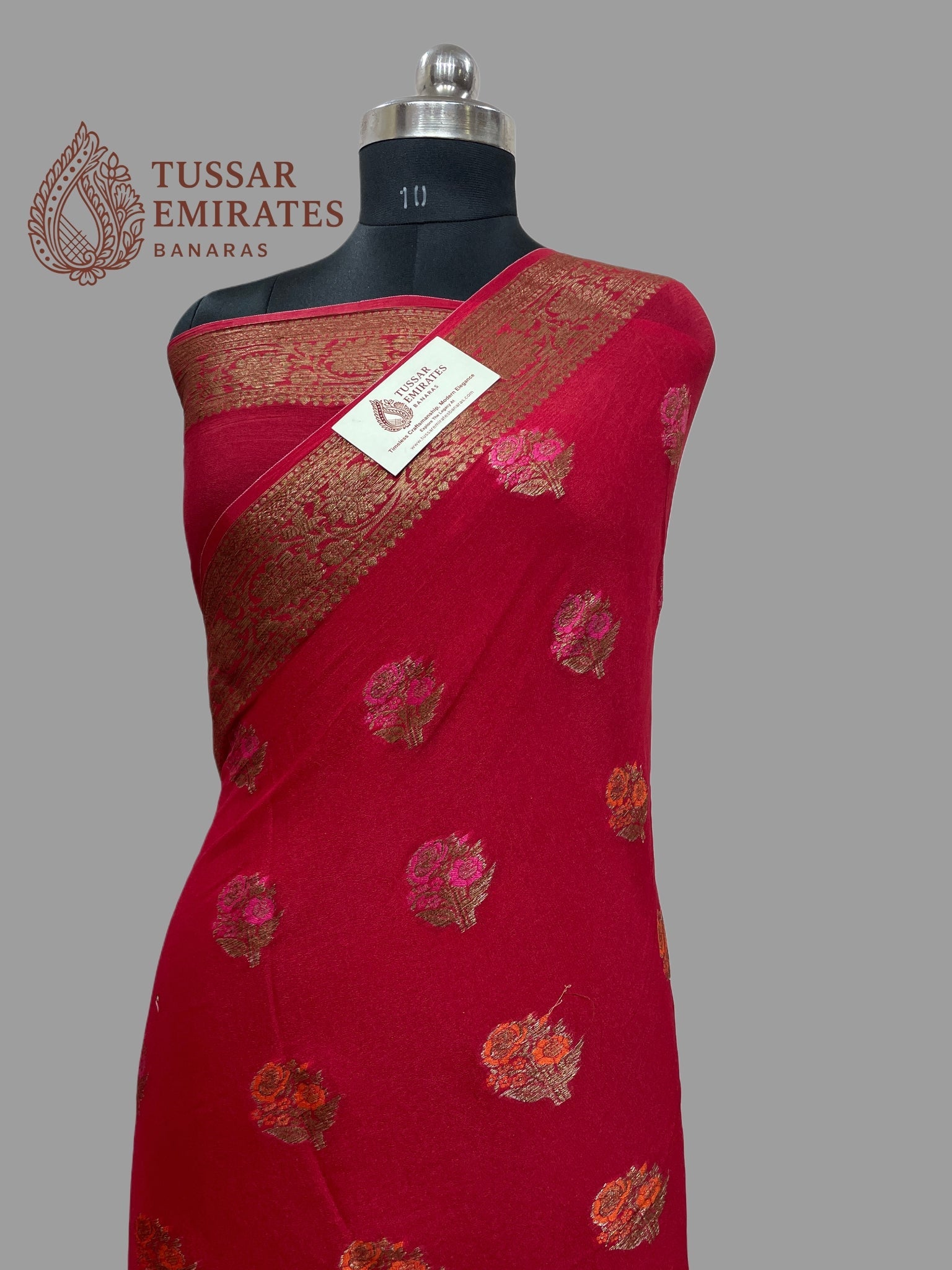 Pure Khaddi Chiffon Banarasi Saree - Tussar Emirates