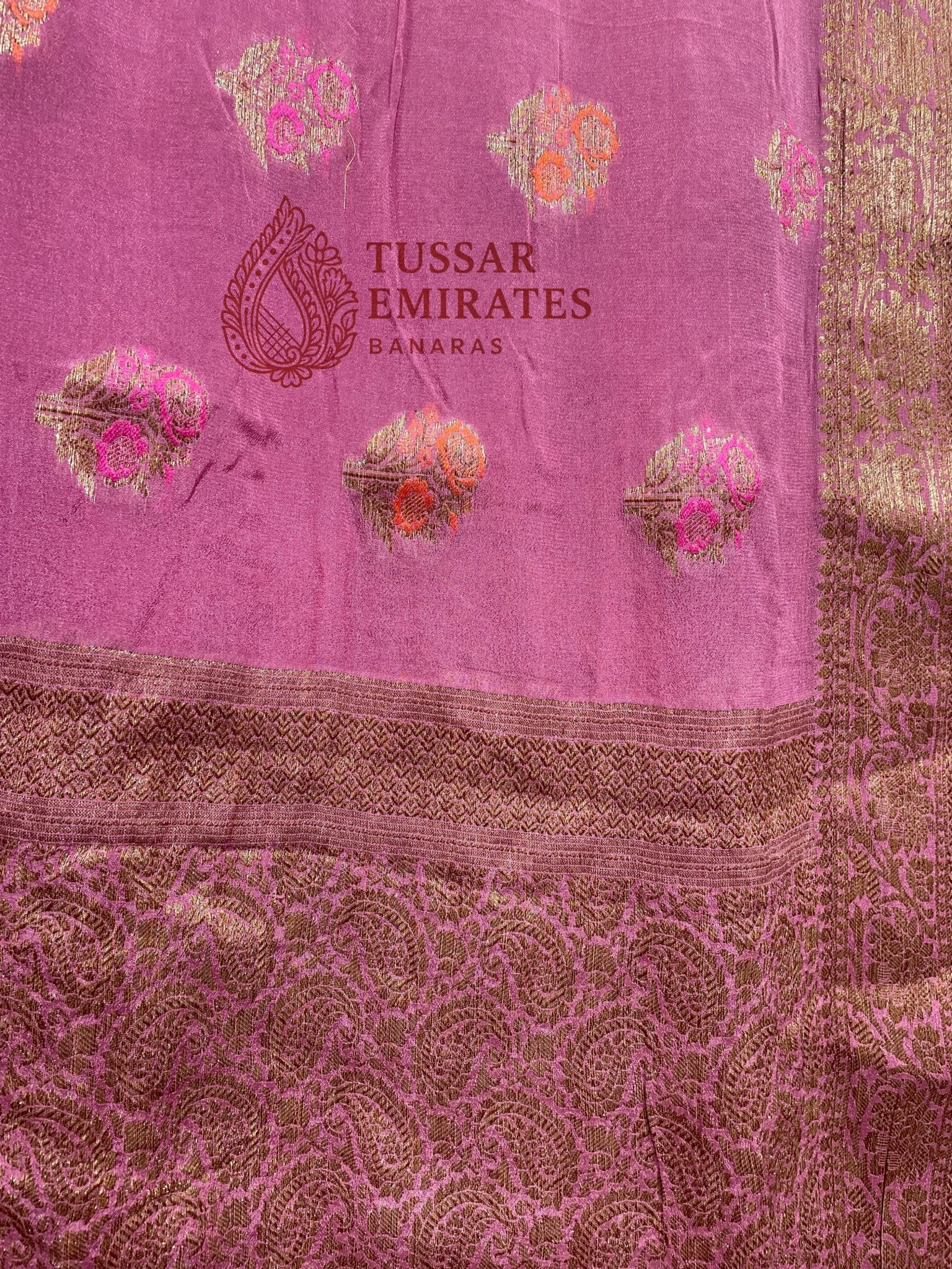 Pure Khaddi Chiffon Banarasi Saree - Tussar Emirates