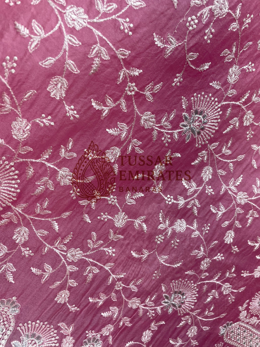Pure Kora Organza Saree with Chikankari - All Over - Tussar Emirates