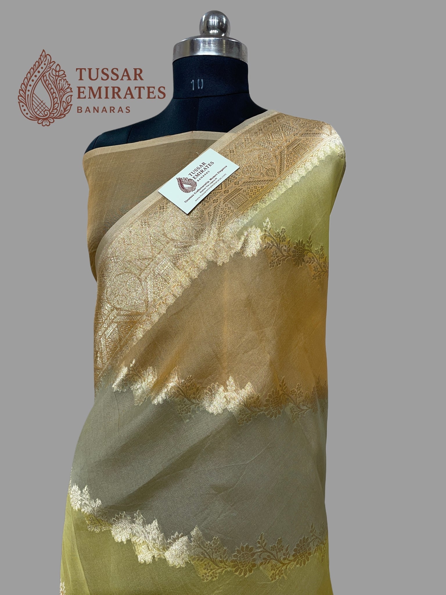 Pure Kora Silk Handloom Banarasi Saree - Tussar Emirates