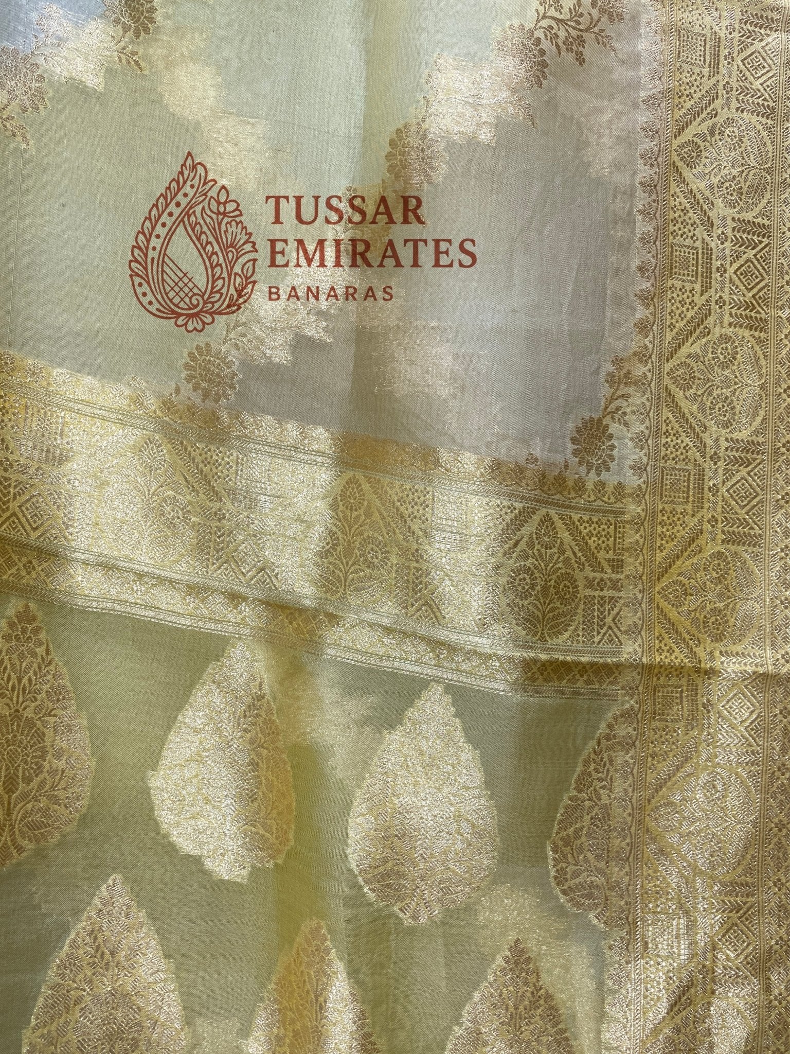 Pure Kora Silk Handloom Banarasi Saree - Tussar Emirates