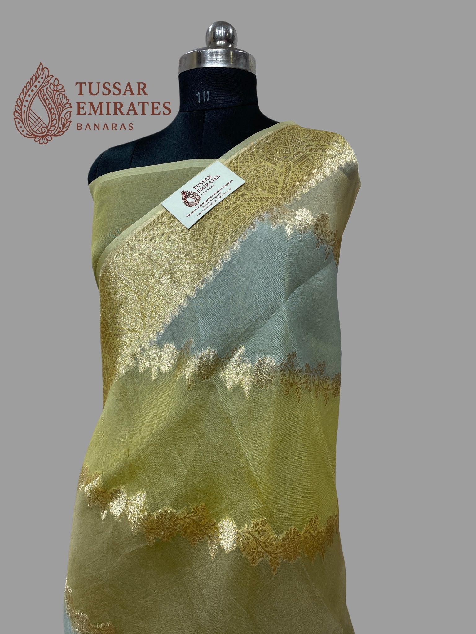 Pure Kora Silk Handloom Banarasi Saree - Tussar Emirates