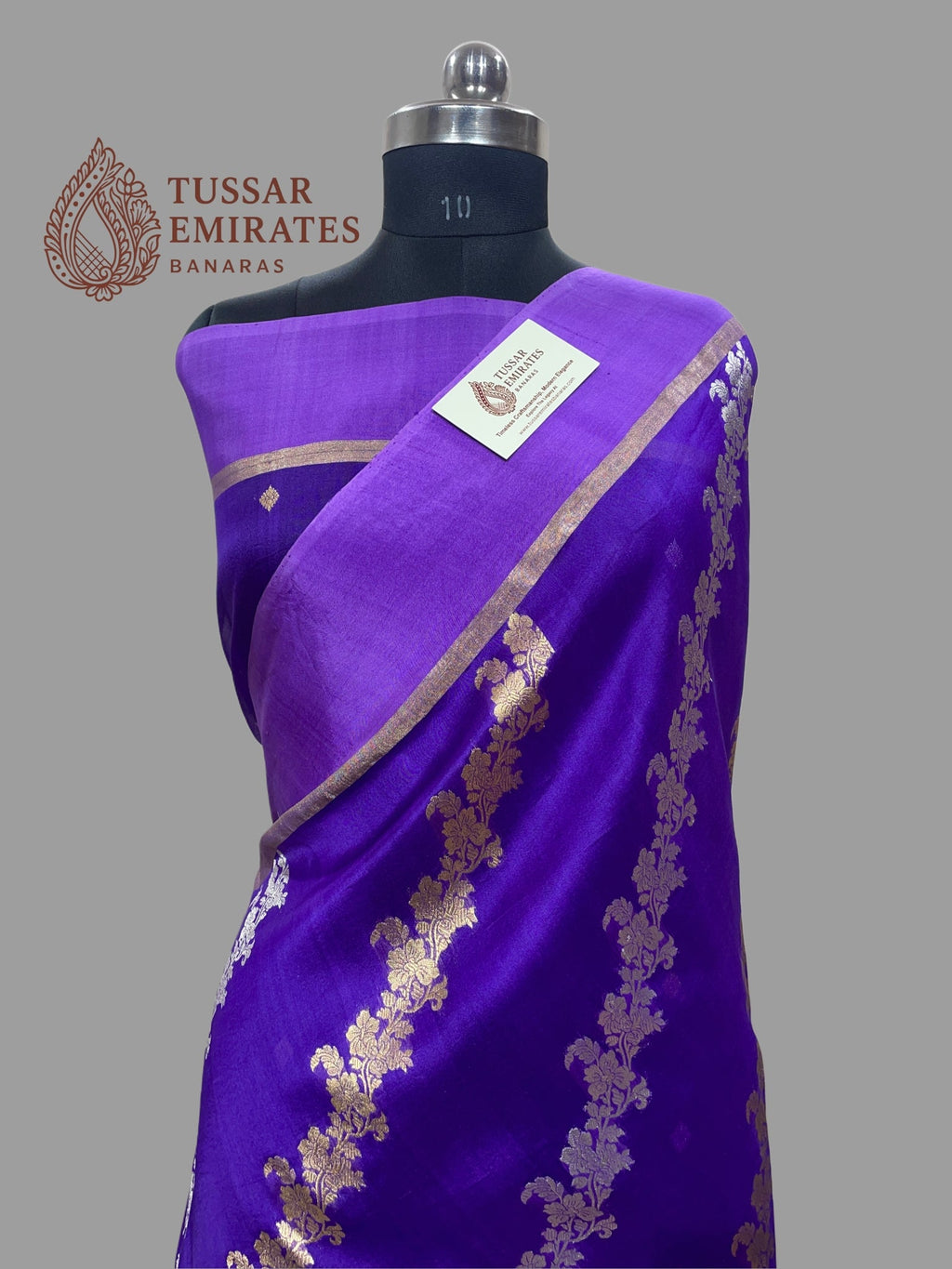 Pure Kora Silk Handloom Banarasi Saree - With Sona Roopa Jaal - Tussar Emirates
