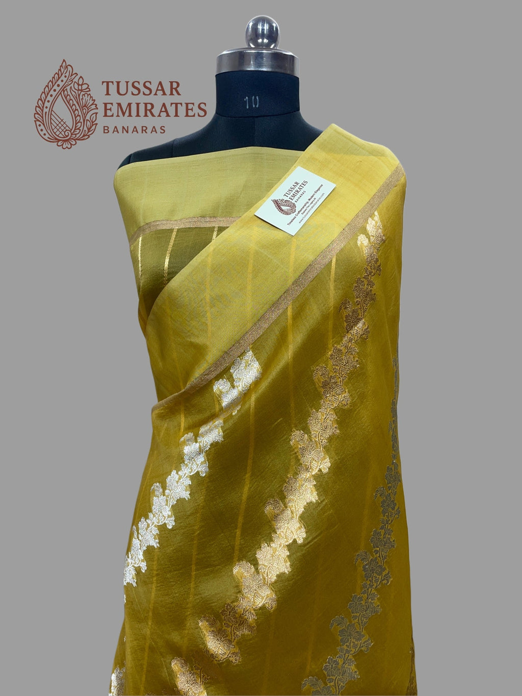 Pure Kora Silk Handloom Banarasi Saree - With Sona Roopa Jaal - Tussar Emirates