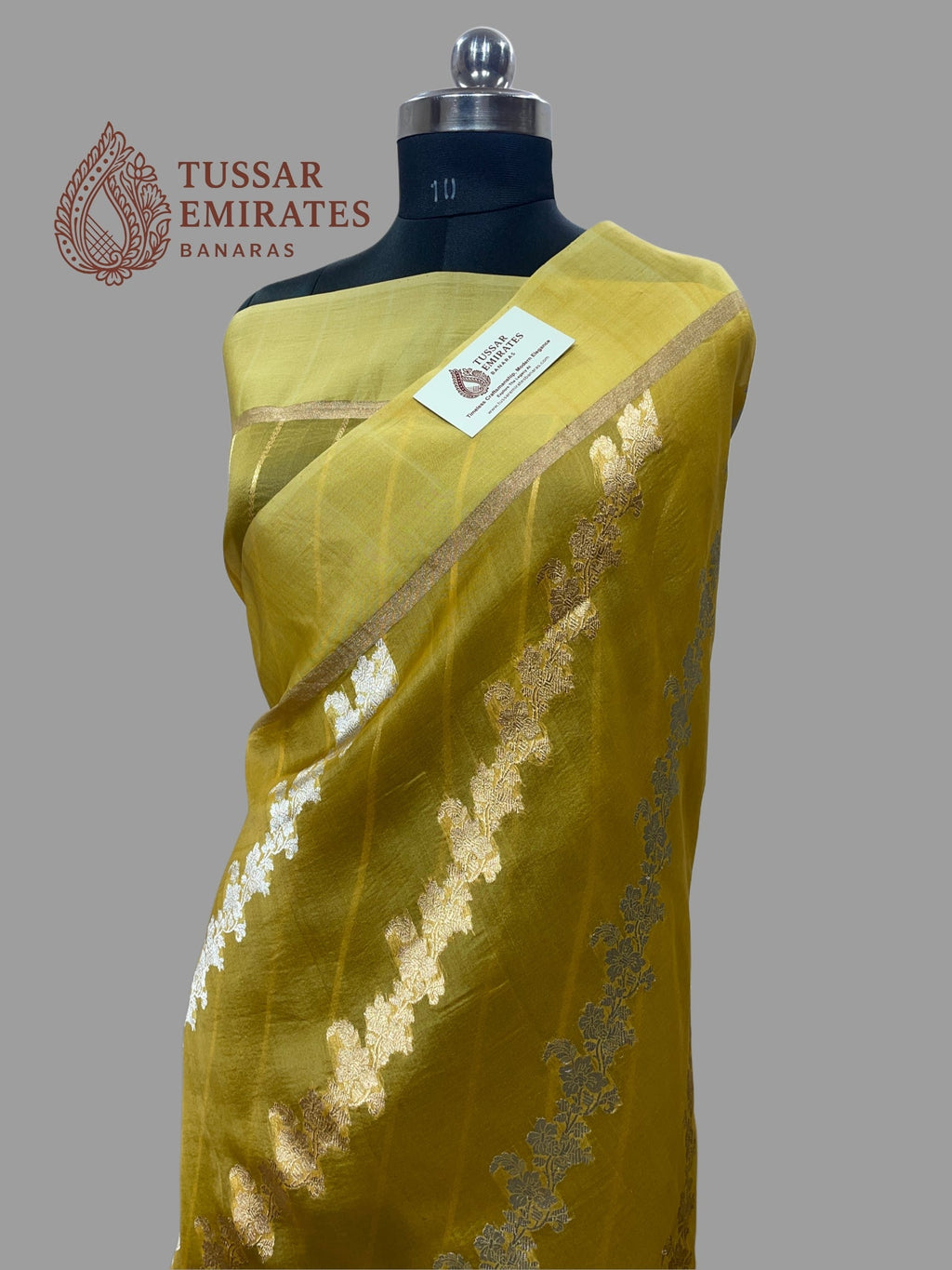 Pure Kora Silk Handloom Banarasi Saree - With Sona Roopa Jaal - Tussar Emirates