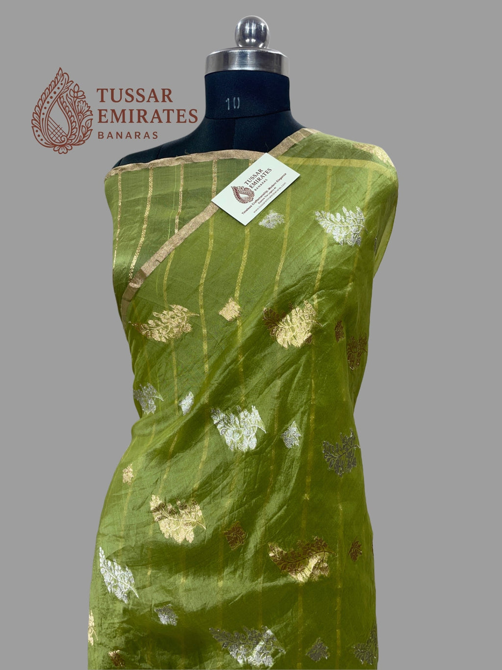 Pure Kora Silk Handloom Banarasi Saree - With Sona Roopa Kadhua Buta - Tussar Emirates