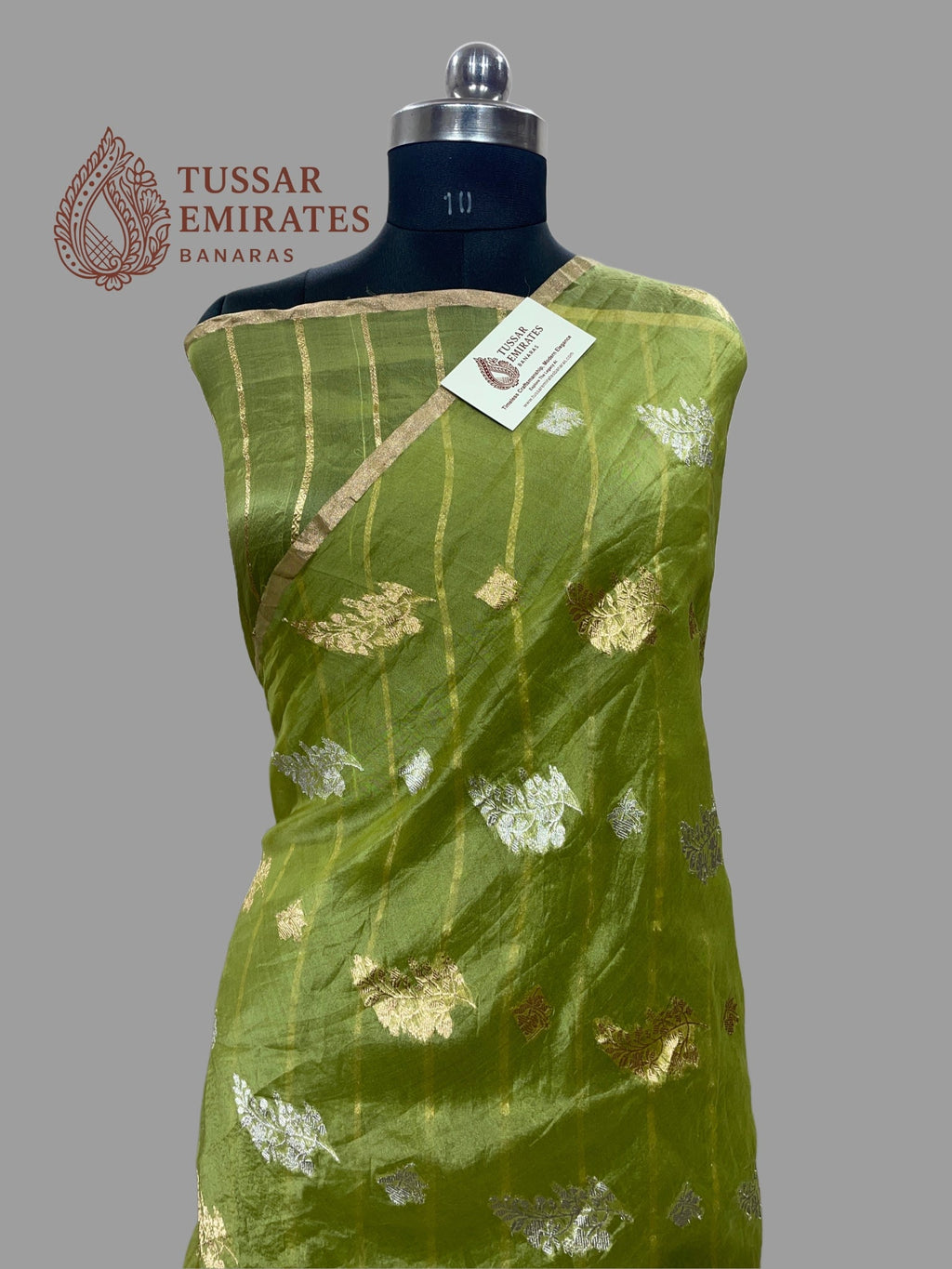 Pure Kora Silk Handloom Banarasi Saree - With Sona Roopa Kadhua Buta - Tussar Emirates