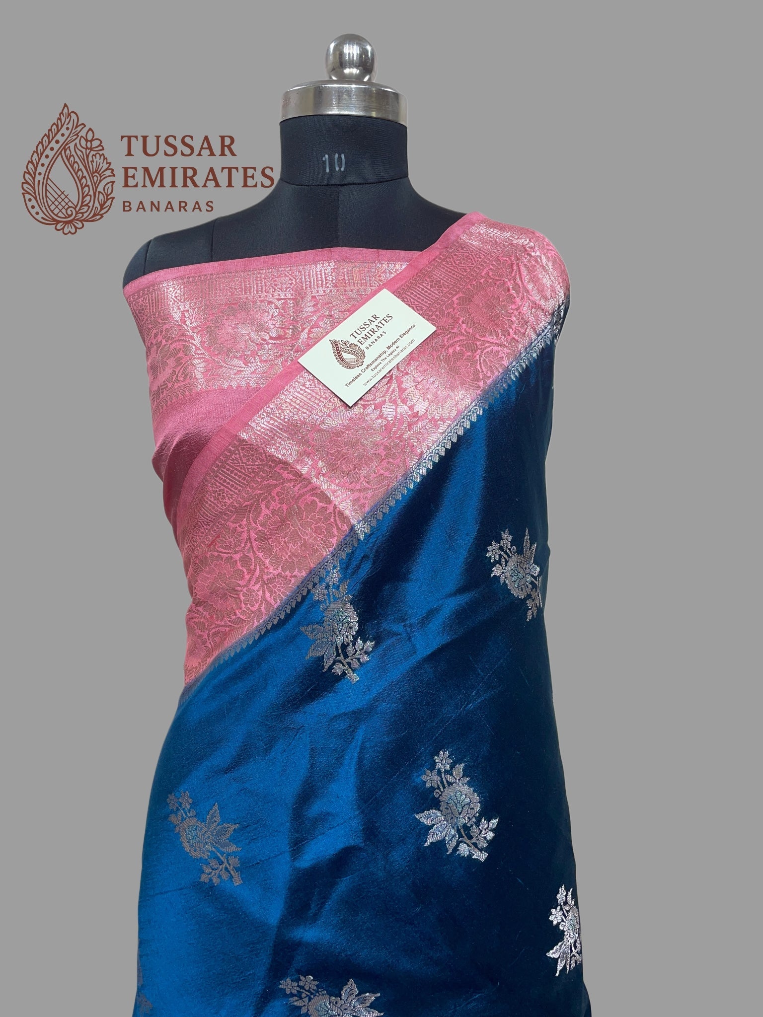 Pure Mango Silk Banarasi Saree - Tussar Emirates