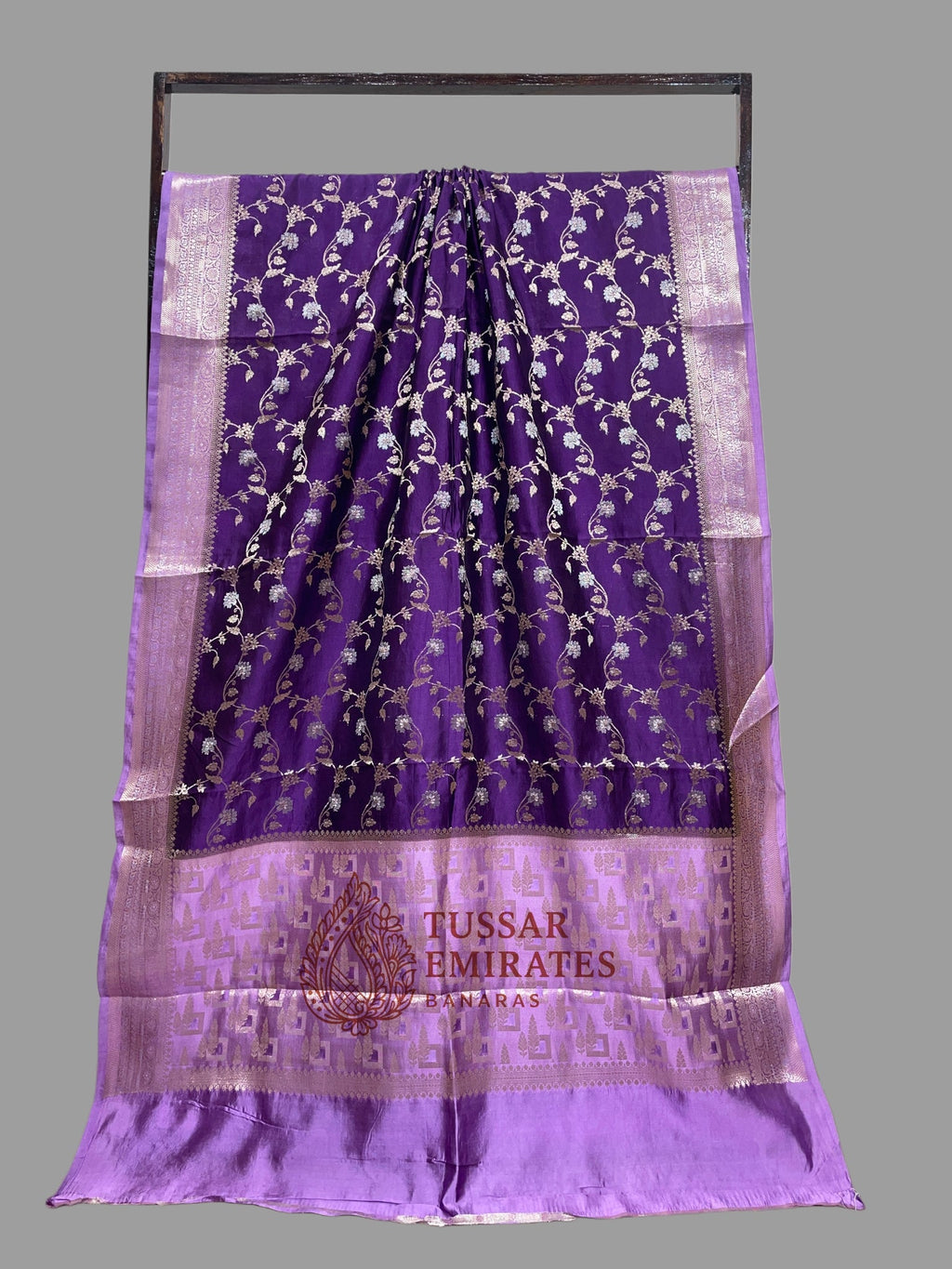 Pure Mango Silk Banarasi Saree - Tussar Emirates