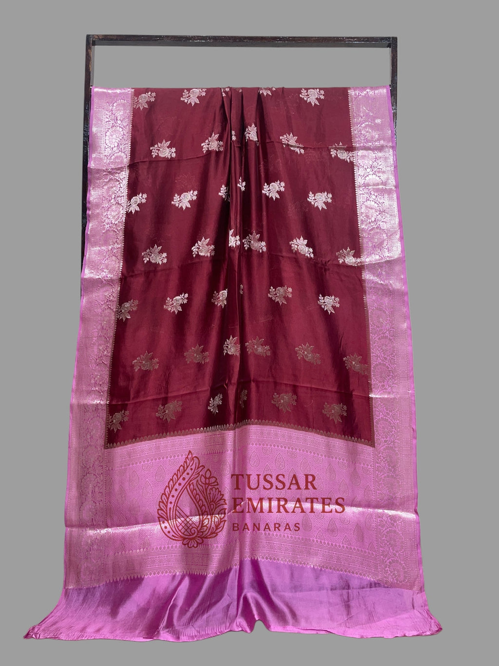 Pure Mango Silk Banarasi Saree - Tussar Emirates