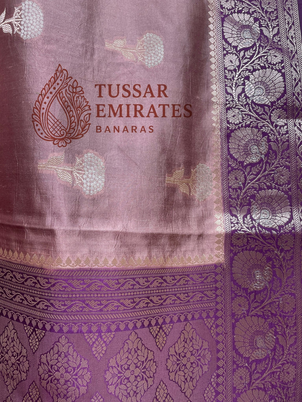 Pure Mango Silk Banarasi Saree - Tussar Emirates
