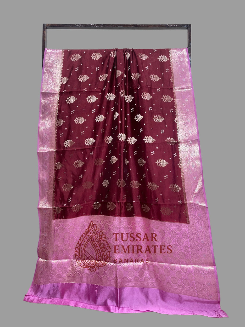 Pure Mango Silk Banarasi Saree - Tussar Emirates