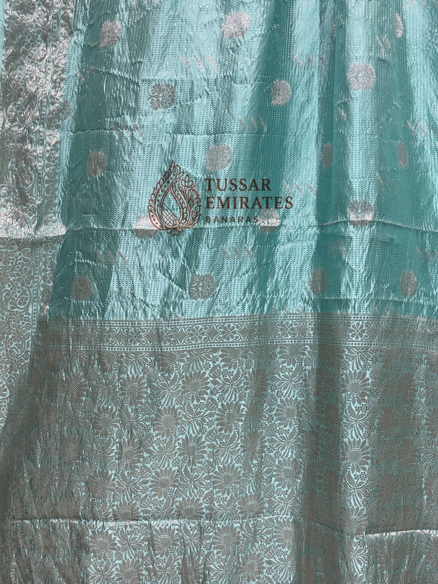 Pure Mango Silk Banarasi Saree - Tussar Emirates