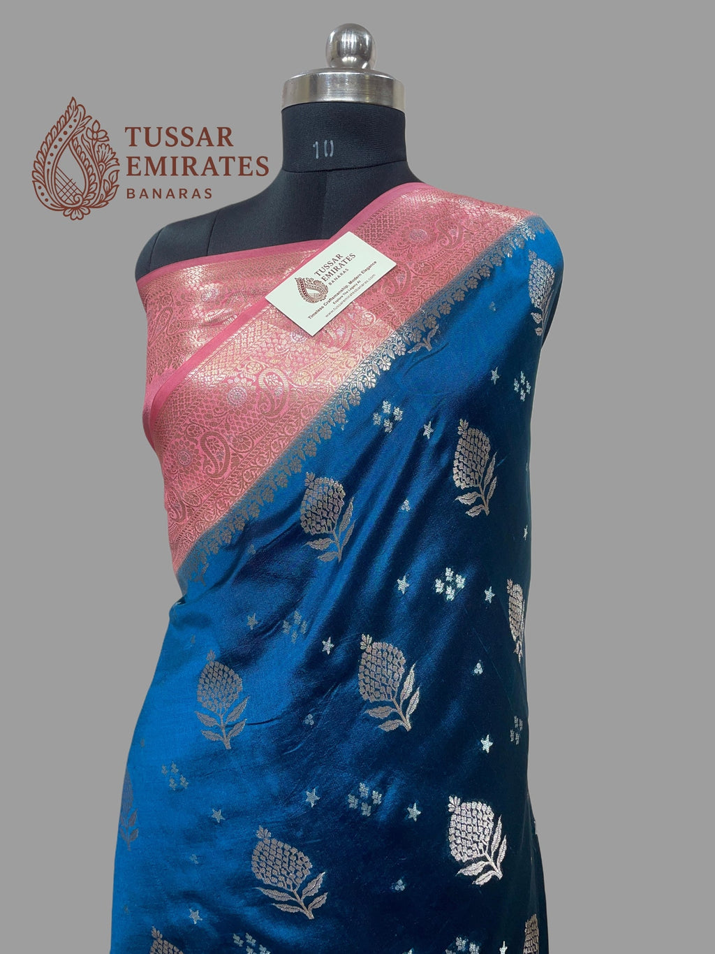 Pure Mango Silk Banarasi Saree - Tussar Emirates