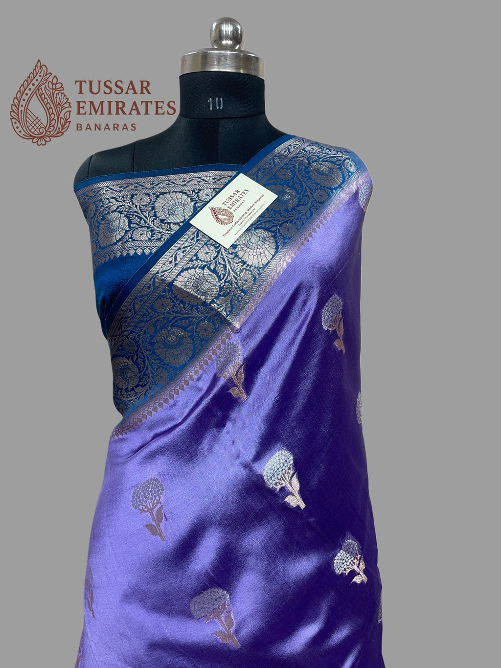 Pure Mango Silk Banarasi Saree - Tussar Emirates