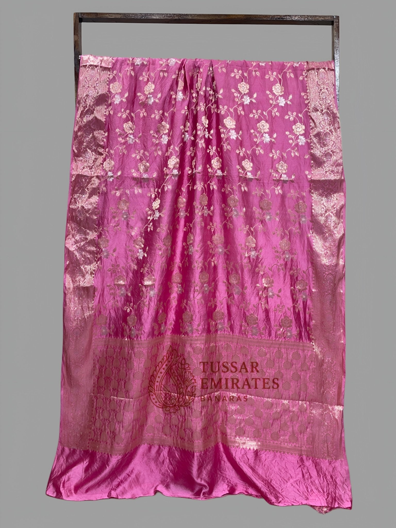 Pure Mango Silk Banarasi Saree - Tussar Emirates