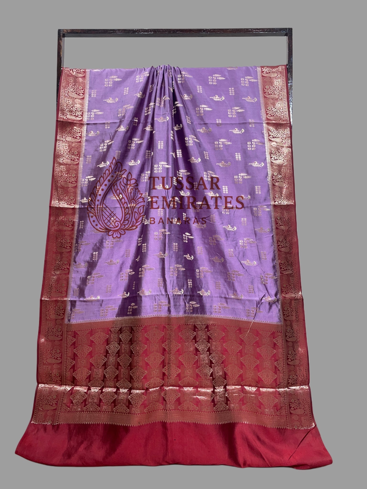 Pure Mango Silk Banarasi Saree - Tussar Emirates