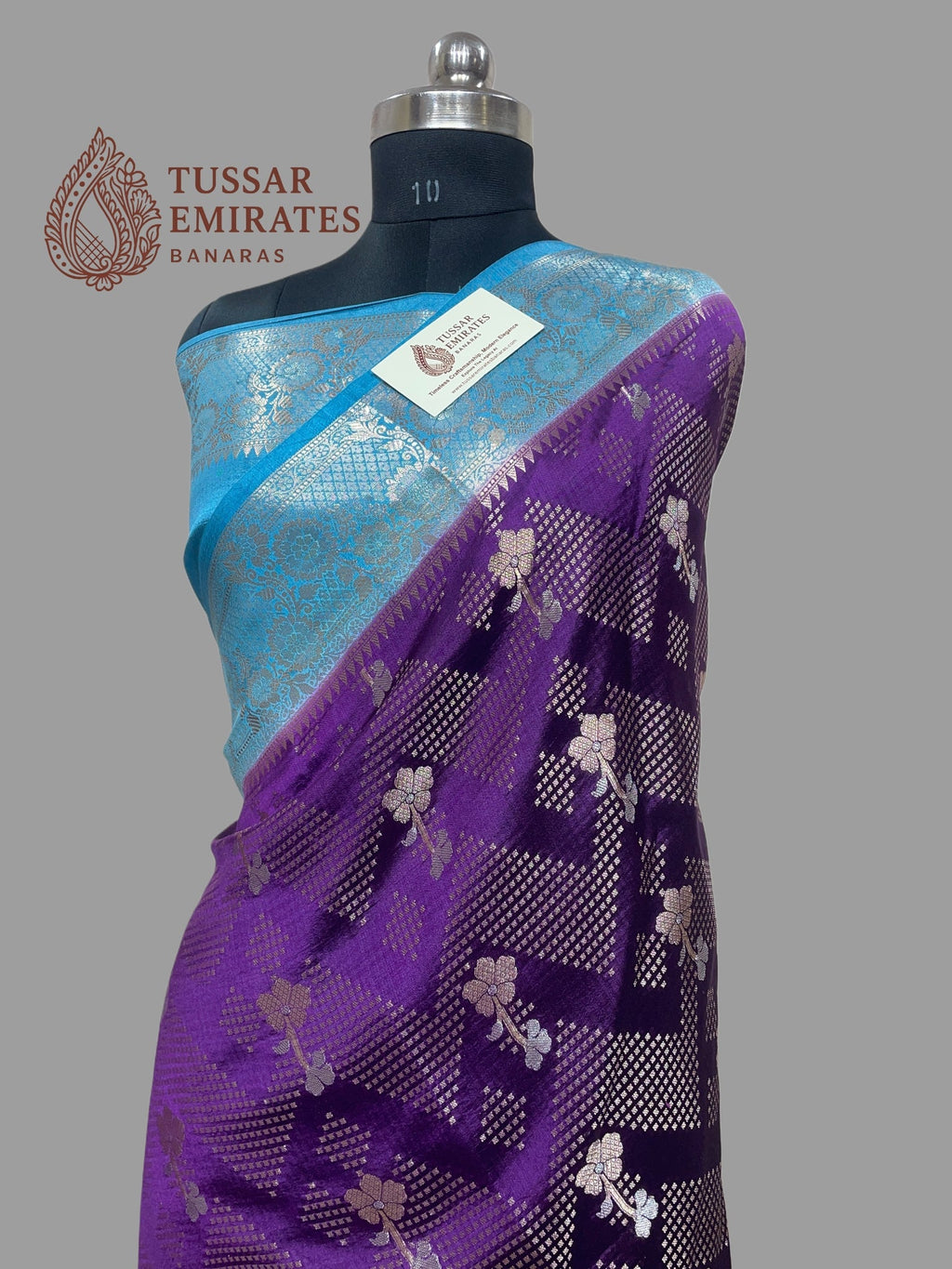 Pure Mango Silk Banarasi Saree - Tussar Emirates
