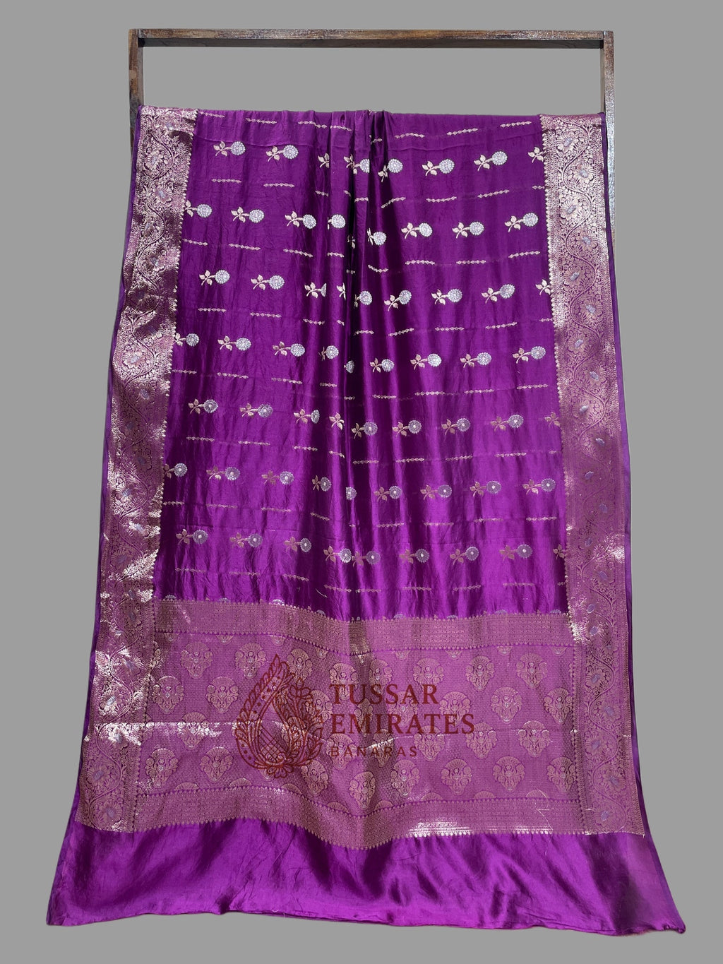 Pure Mango Silk Banarasi Saree - Tussar Emirates