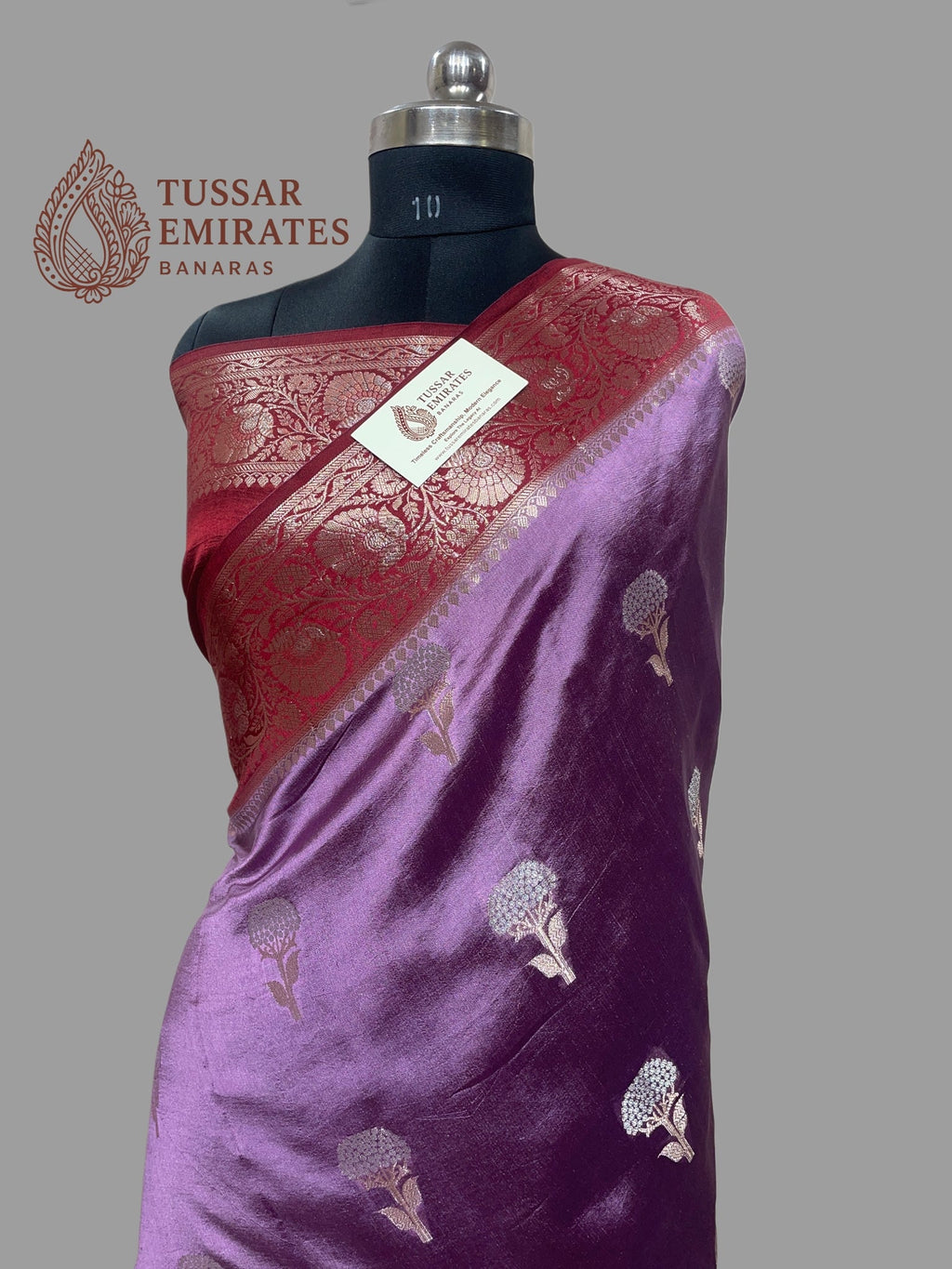 Pure Mango Silk Banarasi Saree - Tussar Emirates