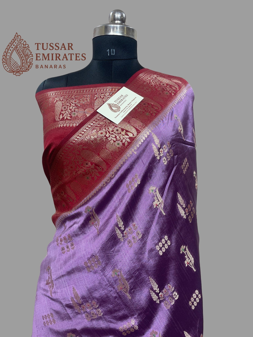 Pure Mango Silk Banarasi Saree - Tussar Emirates