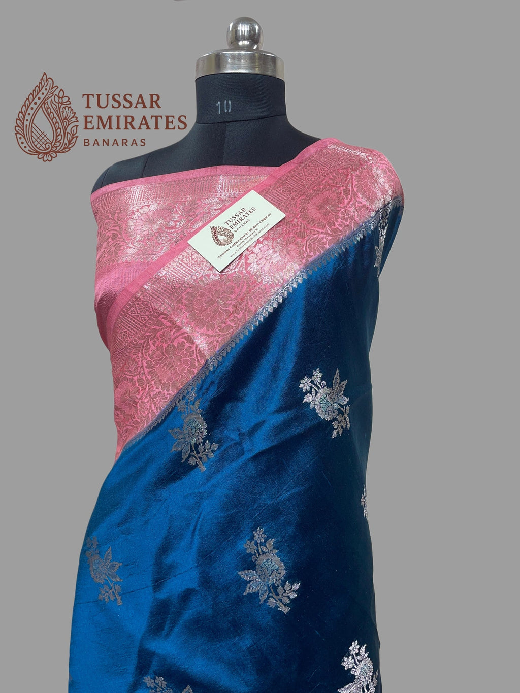 Pure Mango Silk Banarasi Saree - Tussar Emirates