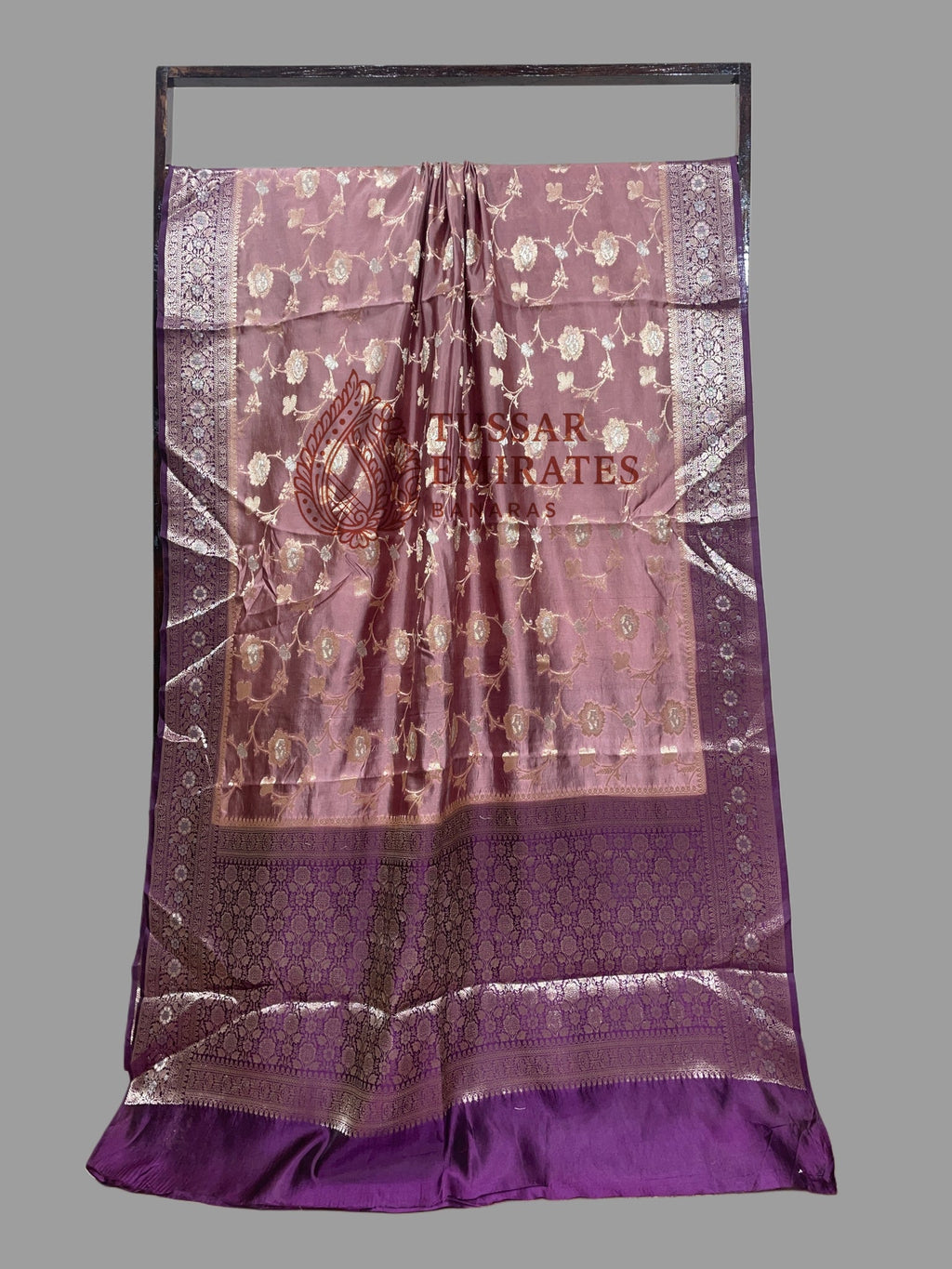 Pure Mango Silk Banarasi Saree - Tussar Emirates