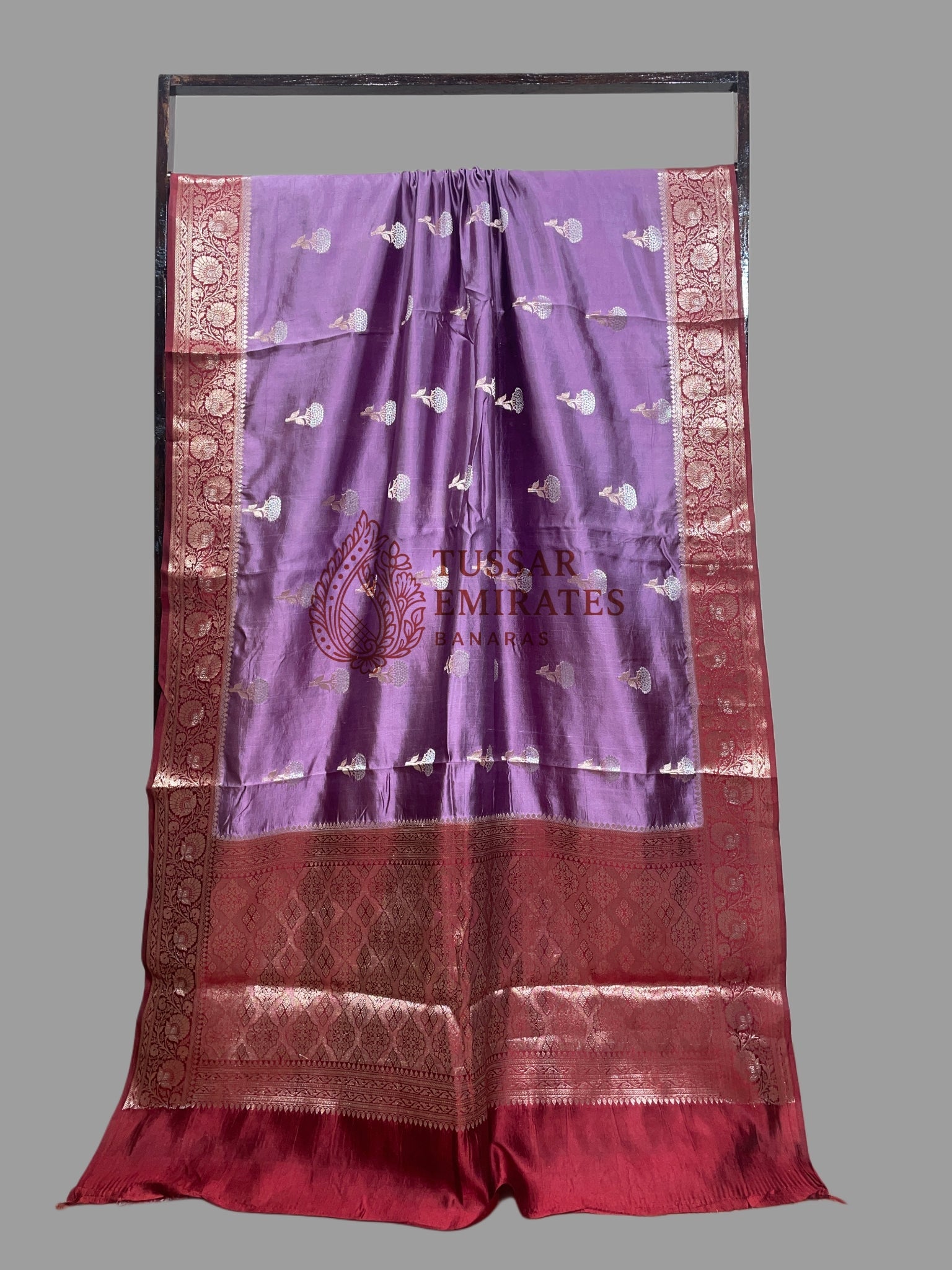 Pure Mango Silk Banarasi Saree - Tussar Emirates