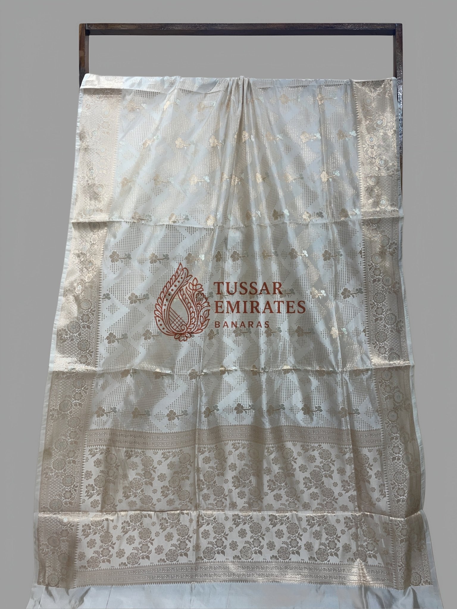 Pure Mango Silk Banarasi Saree - Tussar Emirates