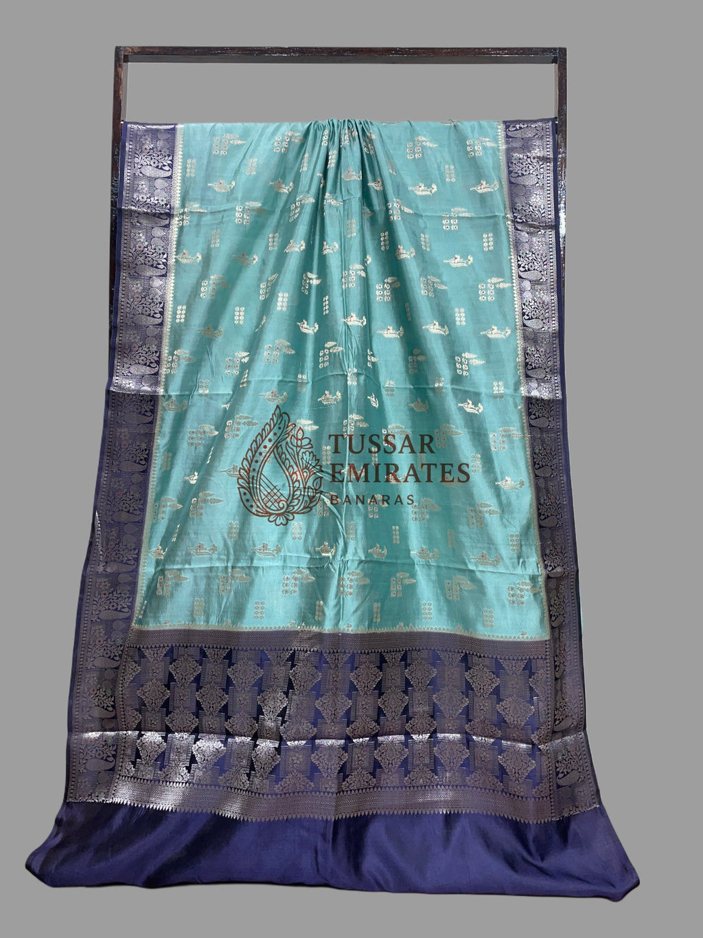 Pure Mango Silk Banarasi Saree - Tussar Emirates