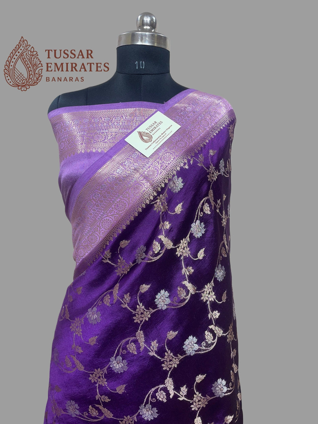 Pure Mango Silk Banarasi Saree - Tussar Emirates
