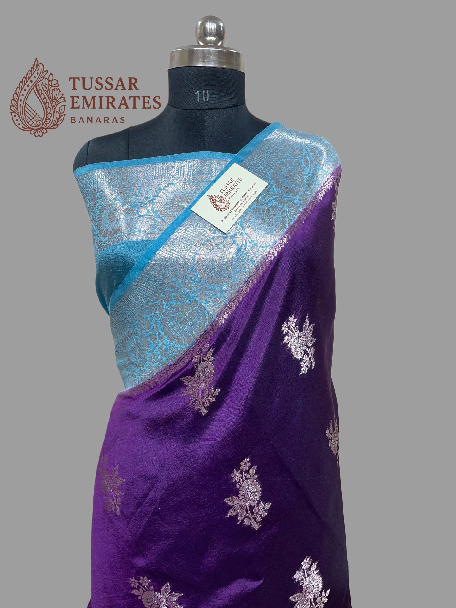Pure Mango Silk Banarasi Saree - Tussar Emirates