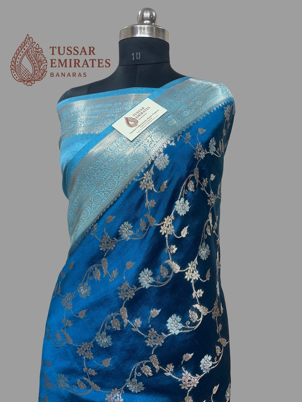 Pure Mango Silk Banarasi Saree - Tussar Emirates