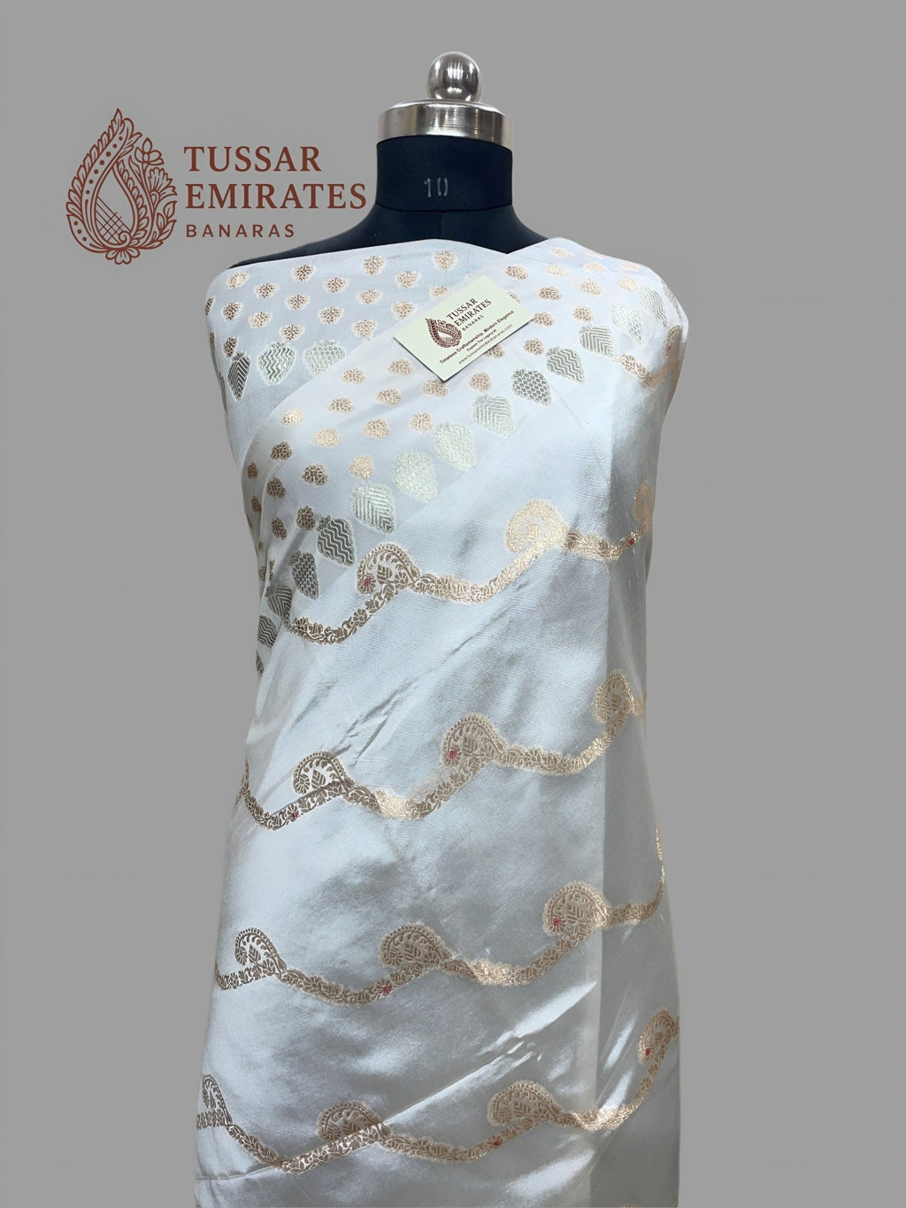 Pure Mango Silk Banarasi Saree - Tussar Emirates
