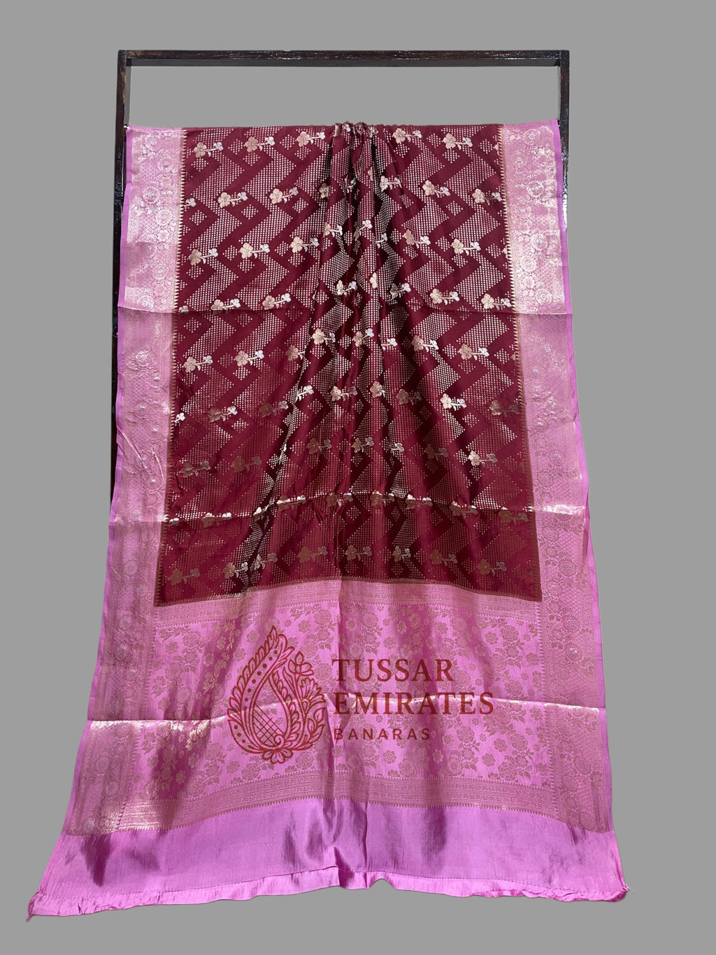 Pure Mango Silk Banarasi Saree - Tussar Emirates