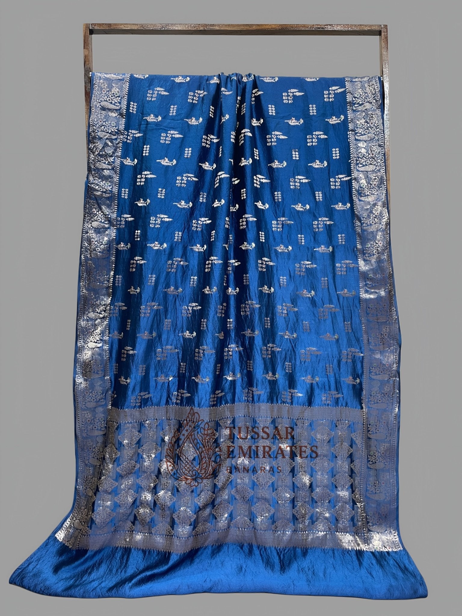 Pure Mango Silk Banarasi Saree - Tussar Emirates