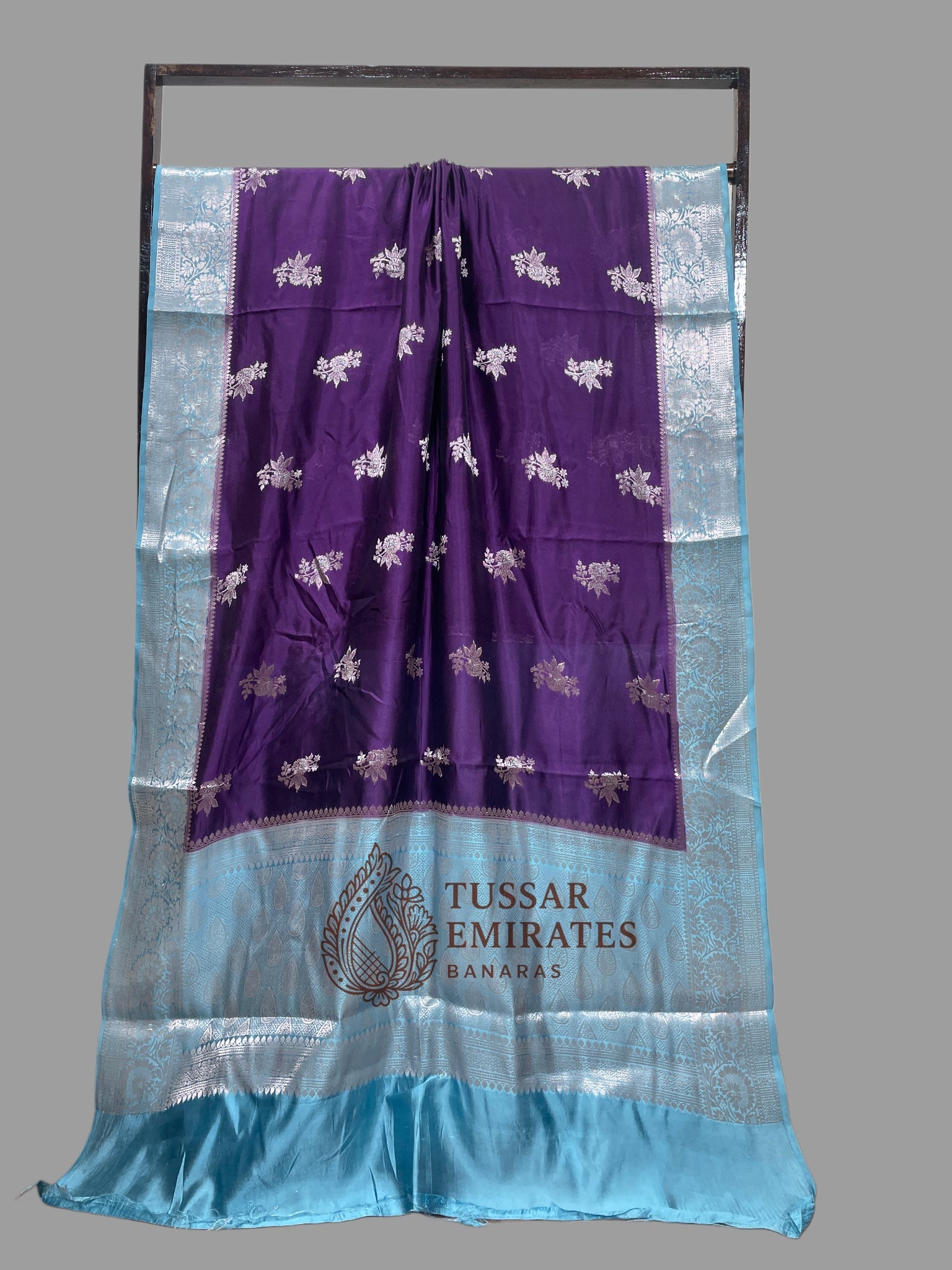 Pure Mango Silk Banarasi Saree - Tussar Emirates