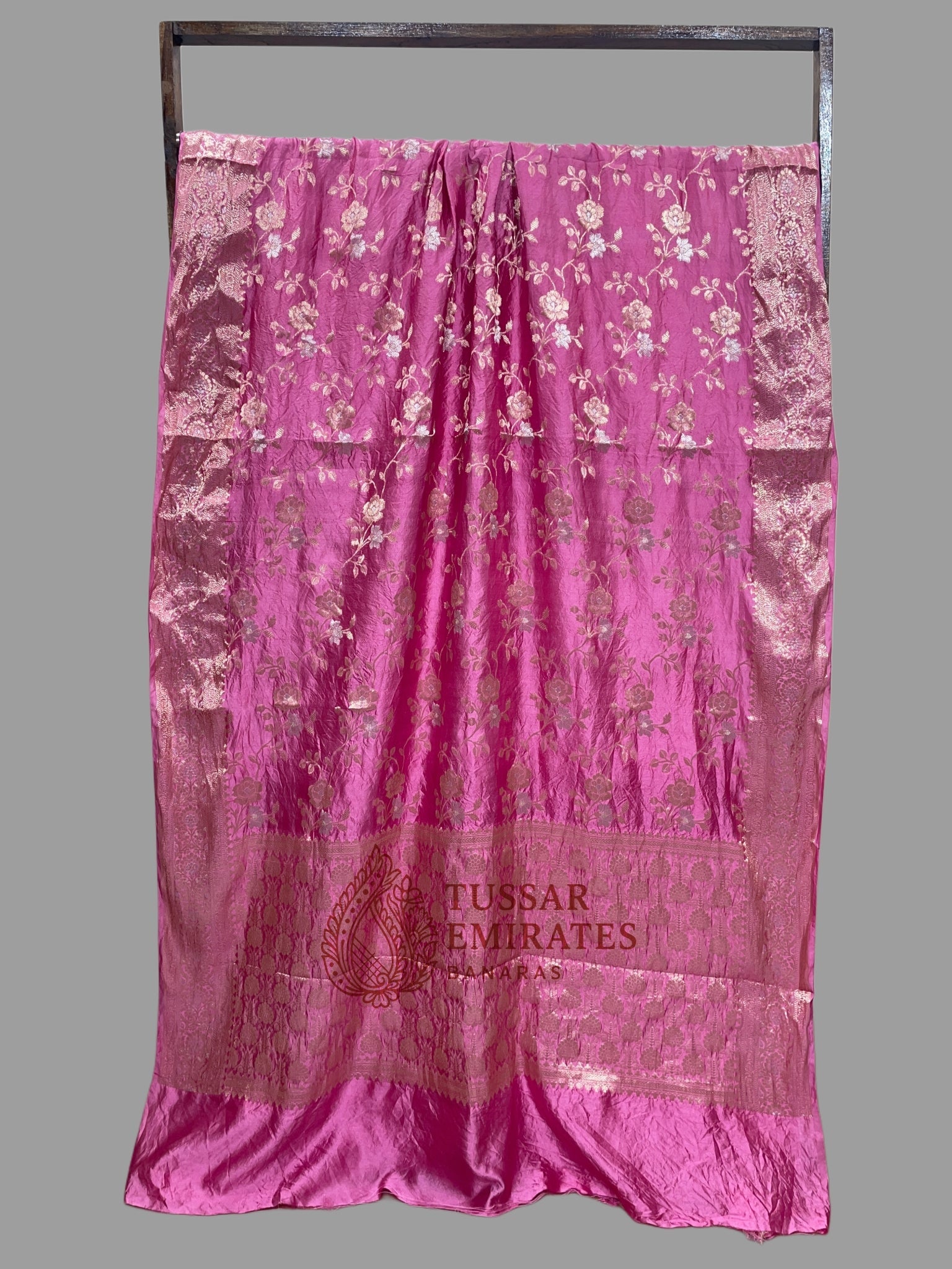 Pure Mango Silk Banarasi Saree - Tussar Emirates