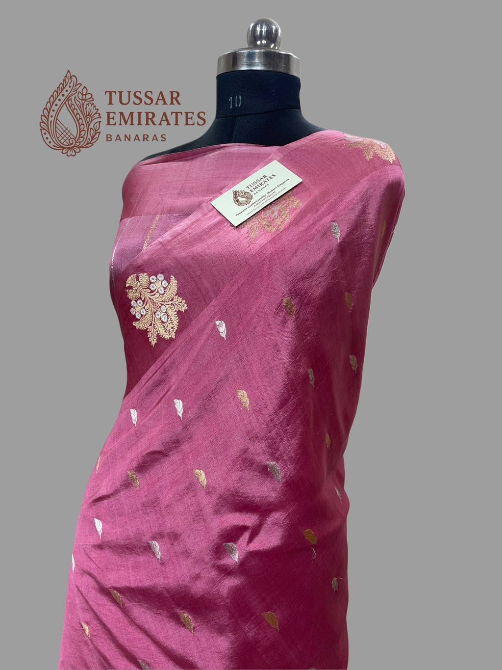 Pure Mango Silk Handloom Banarasi Saree - Tussar Emirates